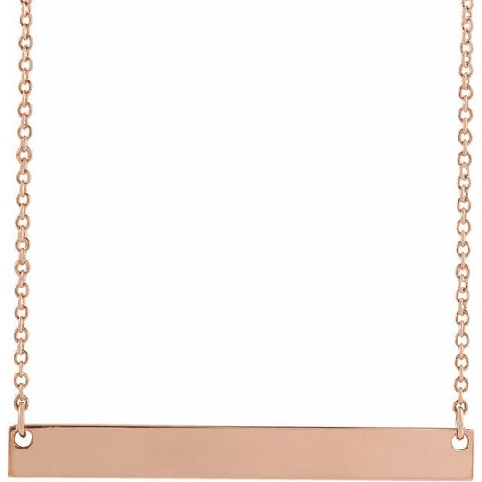 Engravable Bar Necklace