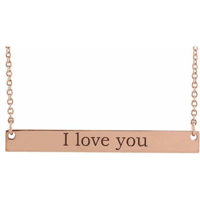 Engravable Bar Necklace
