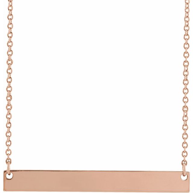 Engravable Bar Necklace