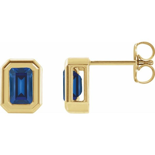 Emerald Solitaire Earrings