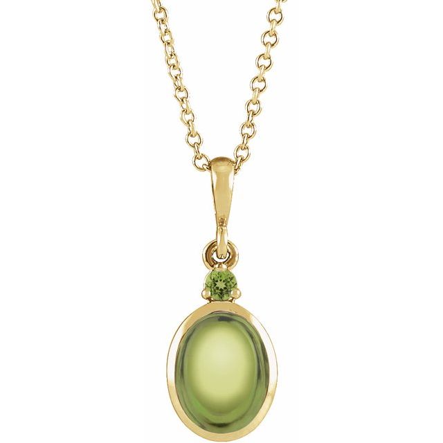 Cabochon Bezel-Set Necklace or Pendant