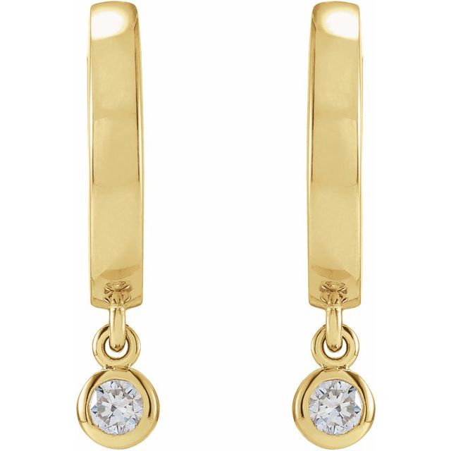 Accented Hinged Hoop Earrings