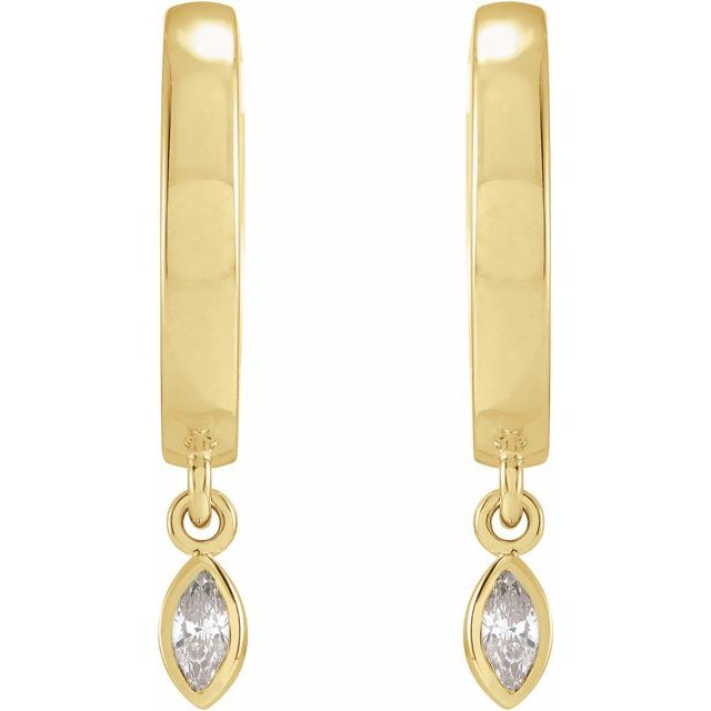 Accented Hinged Hoop Earrings