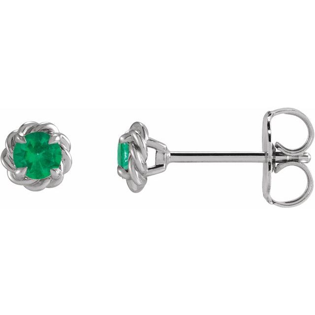Round 4-Prong Claw Stud Earrings