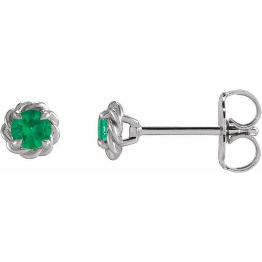 Round 4-Prong Claw Stud Earrings