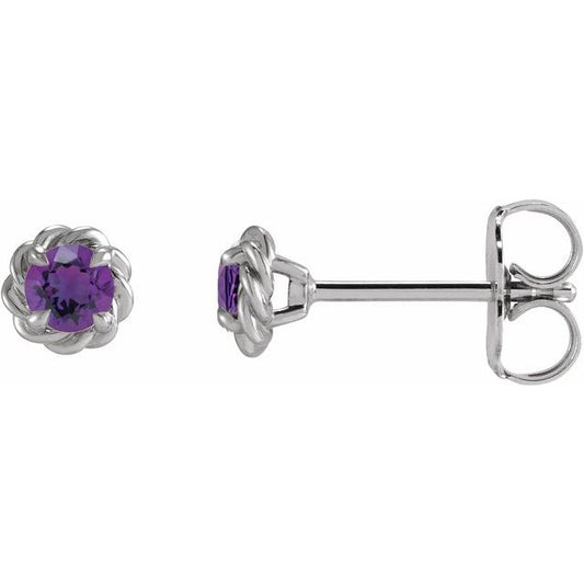 Round 4-Prong Claw Stud Earrings