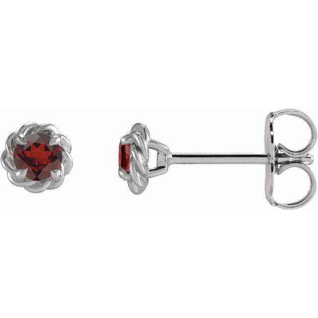 Round 4-Prong Claw Stud Earrings