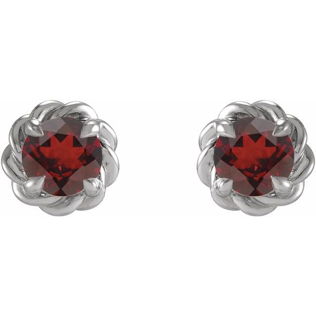 Round 4-Prong Claw Stud Earrings
