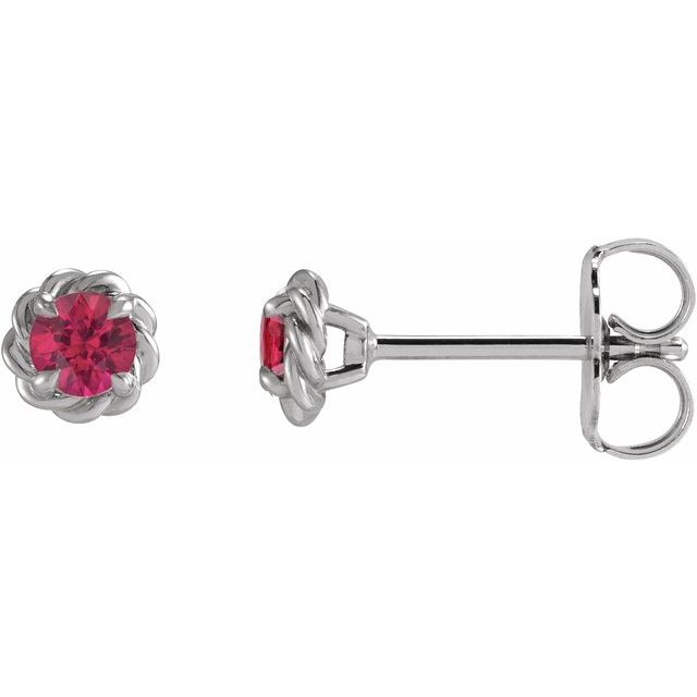 Round 4-Prong Claw Stud Earrings