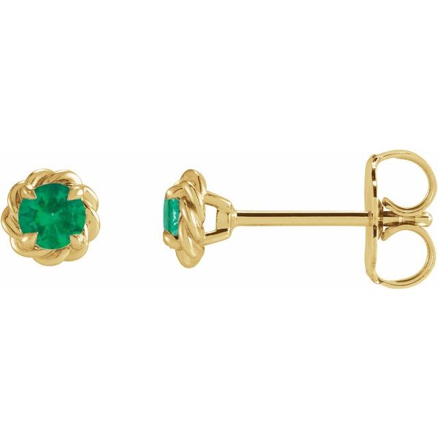 Round 4-Prong Claw Stud Earrings