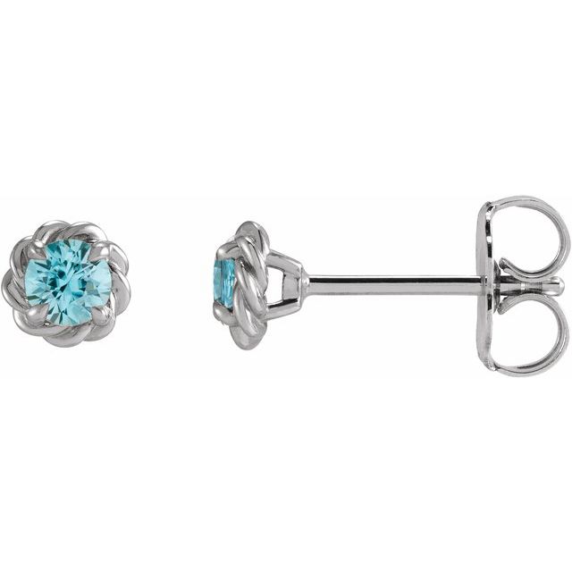 Round 4-Prong Claw Stud Earrings