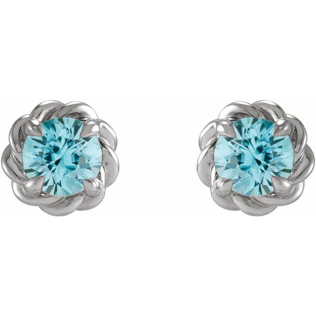 Round 4-Prong Claw Stud Earrings