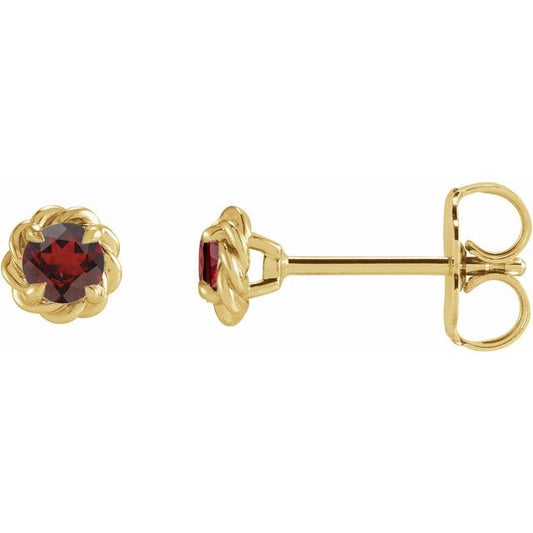 Round 4-Prong Claw Stud Earrings