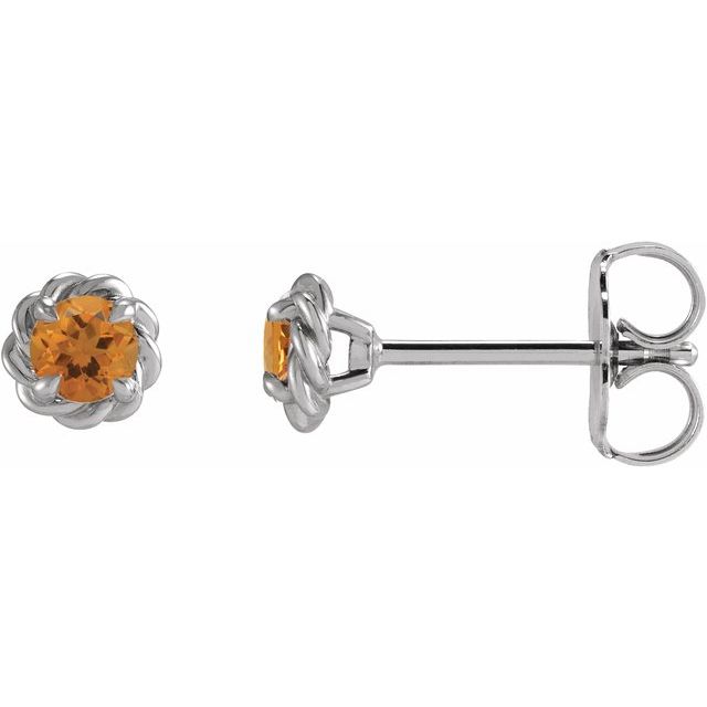 Round 4-Prong Claw Stud Earrings