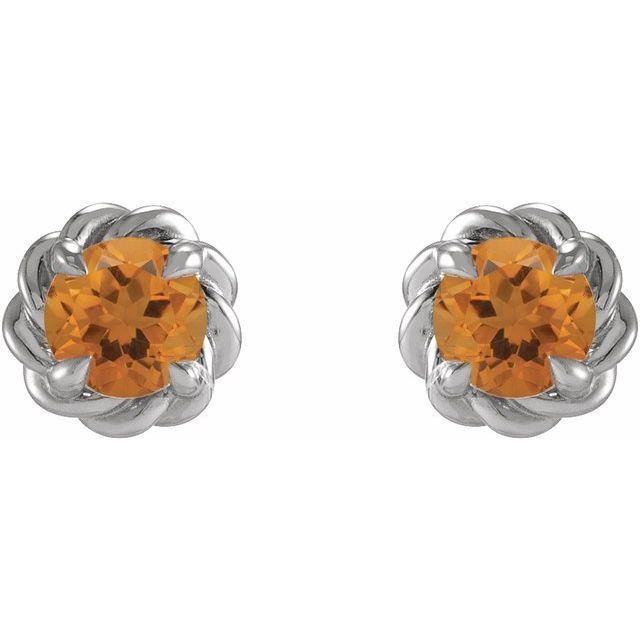 Round 4-Prong Claw Stud Earrings