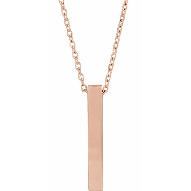 Engravable Bar Necklace or Pendant