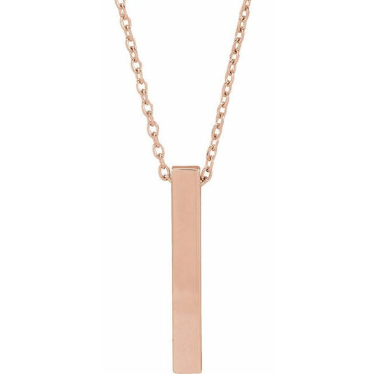 Engravable Bar Necklace or Pendant