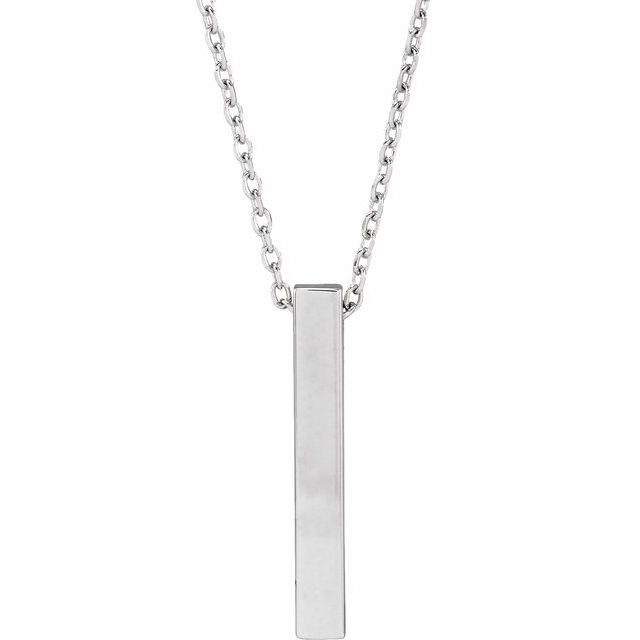 Engravable Bar Necklace or Pendant