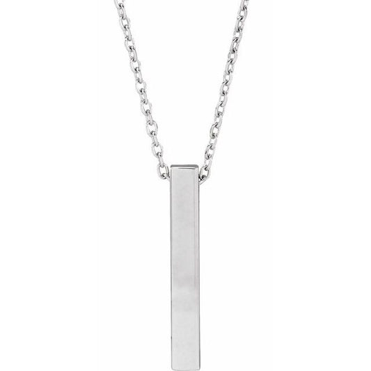 Engravable Bar Necklace or Pendant