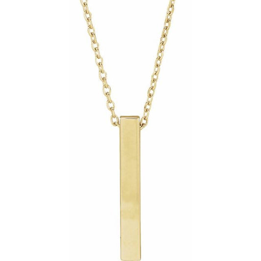 Engravable Bar Necklace or Pendant