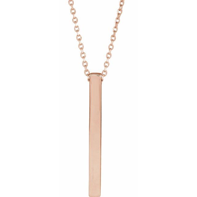 Engravable Bar Necklace or Pendant