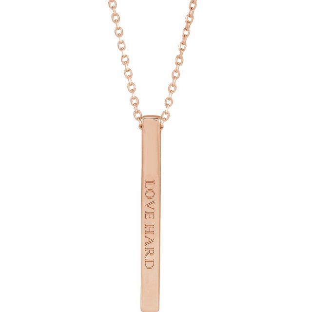 Engravable Bar Necklace or Pendant