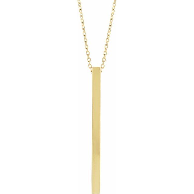 Engravable Bar Necklace or Pendant