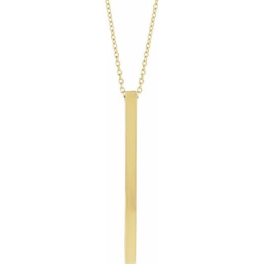 Engravable Bar Necklace or Pendant