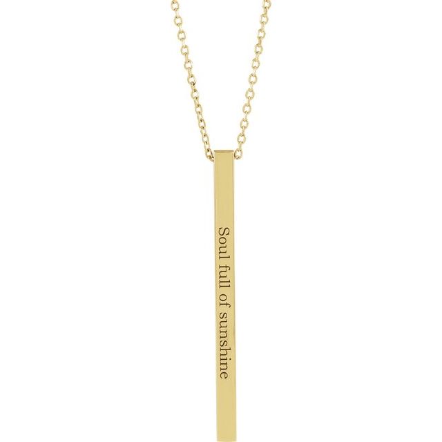 Engravable Bar Necklace or Pendant