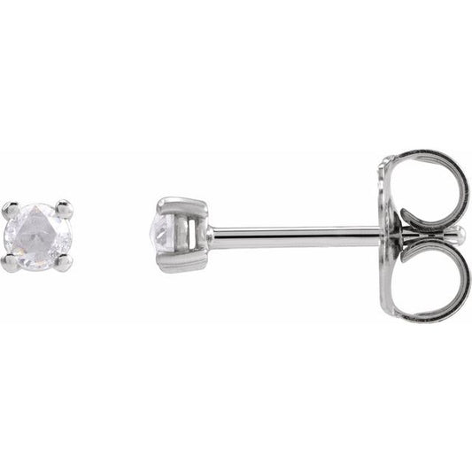 Round 4-Prong Rose-Cut Stud Earrings