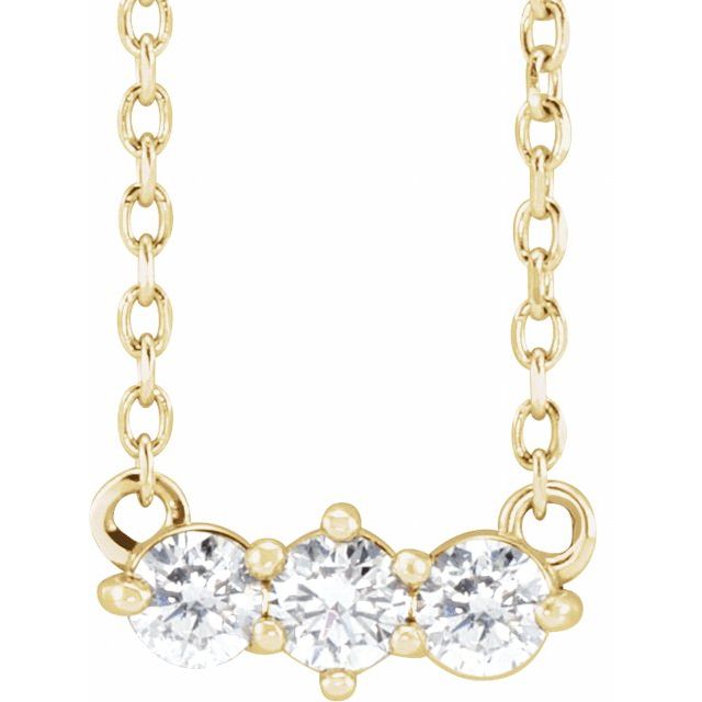 Three-Stone Bar Necklace or Center