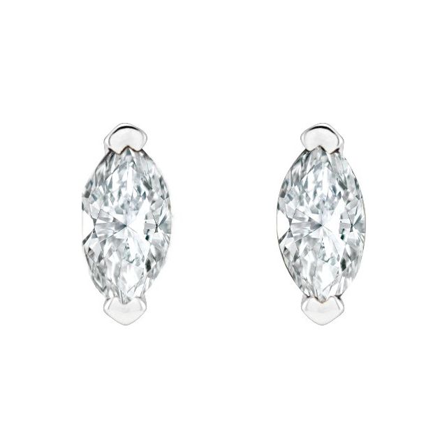 Solitaire V-Prong Stud Earrings