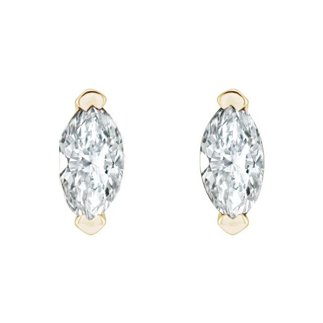 Solitaire V-Prong Stud Earrings