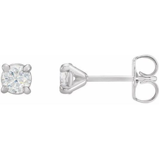 Round 4-Prong Claw Stud Earrings