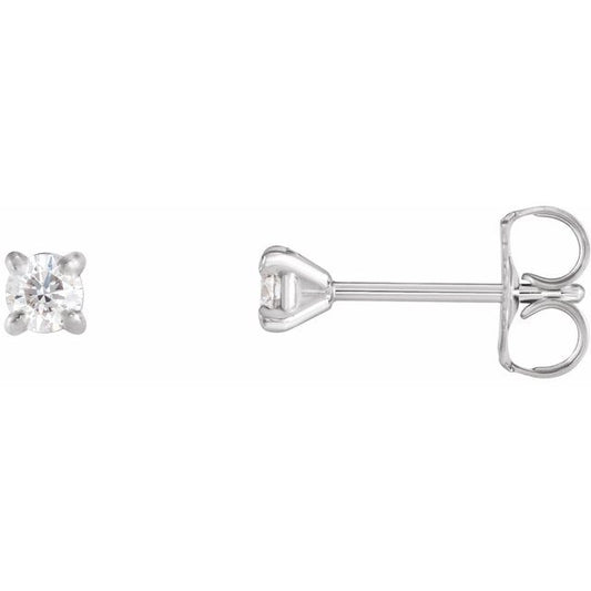 Round 4-Prong Claw Stud Earrings