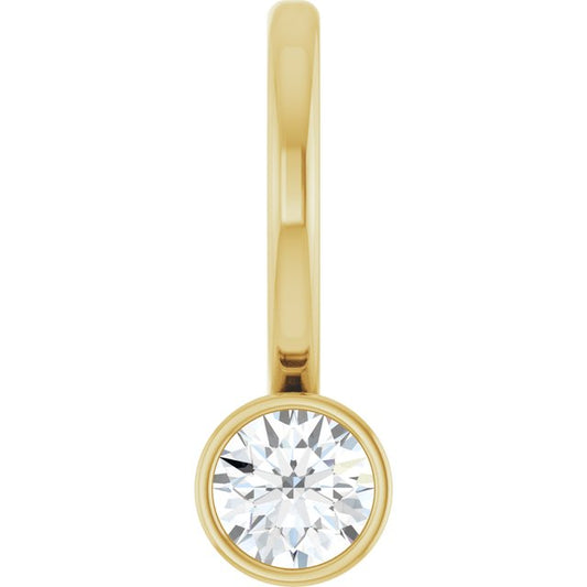 Bezel-Set Solitaire Charm/Pendant