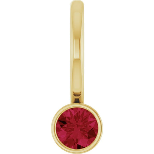 Bezel-Set Solitaire Charm/Pendant