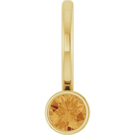 Bezel-Set Solitaire Charm/Pendant