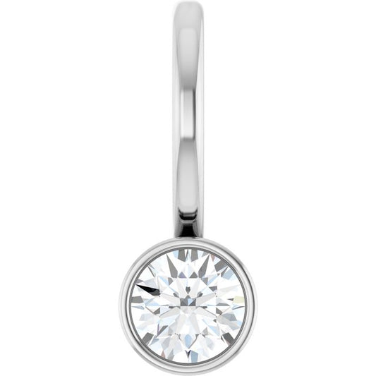 Bezel-Set Solitaire Charm/Pendant
