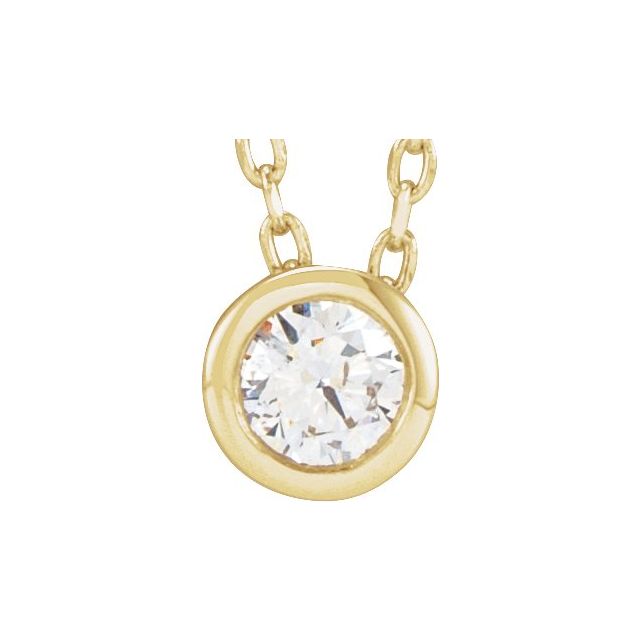 Solitaire Bezel-Set Necklace