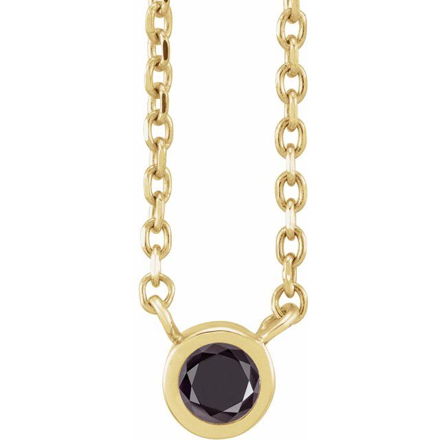 Bezel-Set Solitaire Necklace