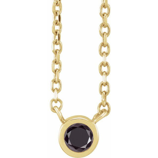 Bezel-Set Solitaire Necklace