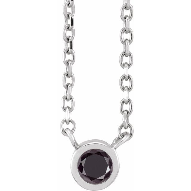 Bezel-Set Solitaire Necklace