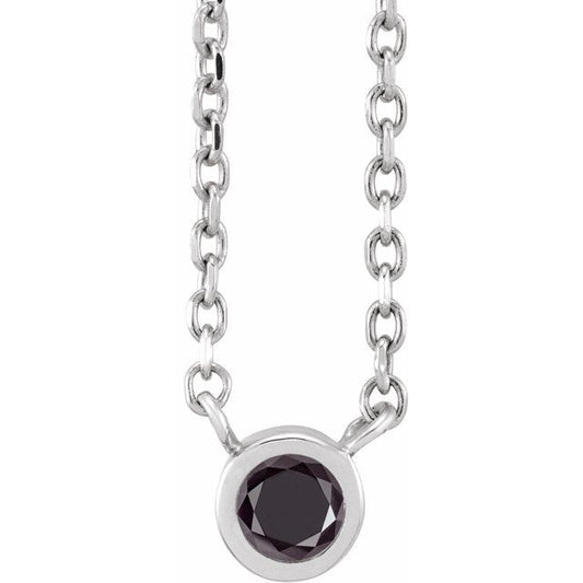 Bezel-Set Solitaire Necklace