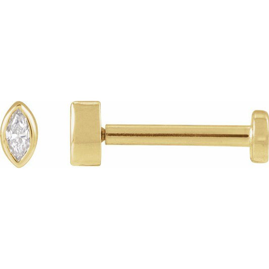 Marquise Bezel-Set Stud Earrings