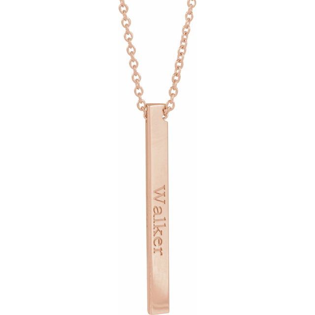 Engravable Bar Necklace or Pendant