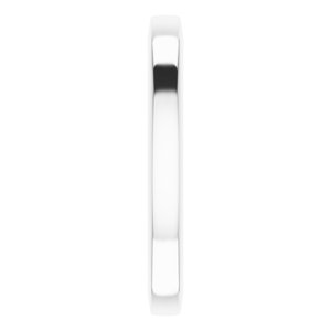 14K White Band for 10 mm Cushion Ring