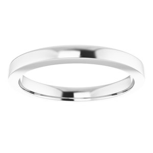 14K White Band for 10 mm Cushion Ring