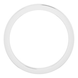 14K White Band for 10 mm Cushion Ring