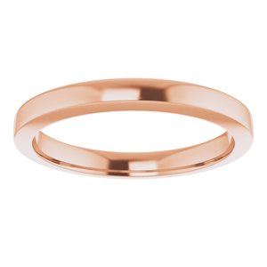 10K Rose Band for 10x8 mm Oval Ring